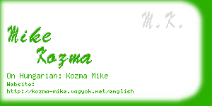 mike kozma business card